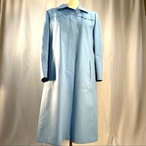 London Fog blue raincoat overcoat trench coat size 18